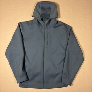 Uniqlo Men's XL Blue Hooded Jacket Full Zip Lightweight, Size XXL #T0059